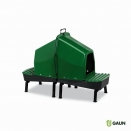 Double Plastic Rollaway Nesting Box on Legs. Double Plastic Rollaway Nesting Box on Legs.