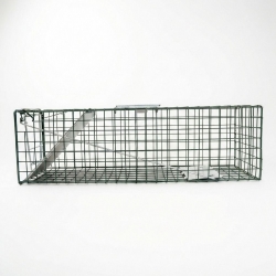 Mink Cage Trap. Single Entry. Green & with Solid Door