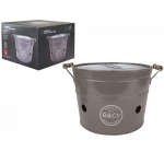 B&Co Karridale Family Sized Bucket BBQ Portable - Grey